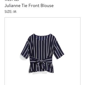 Stitch Fix West Kei tie front blouse